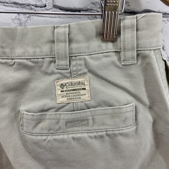 Columbia Pleated Pants Mens Sz 36 Khaki Beige Dress Slacks - Picture 9 of 11